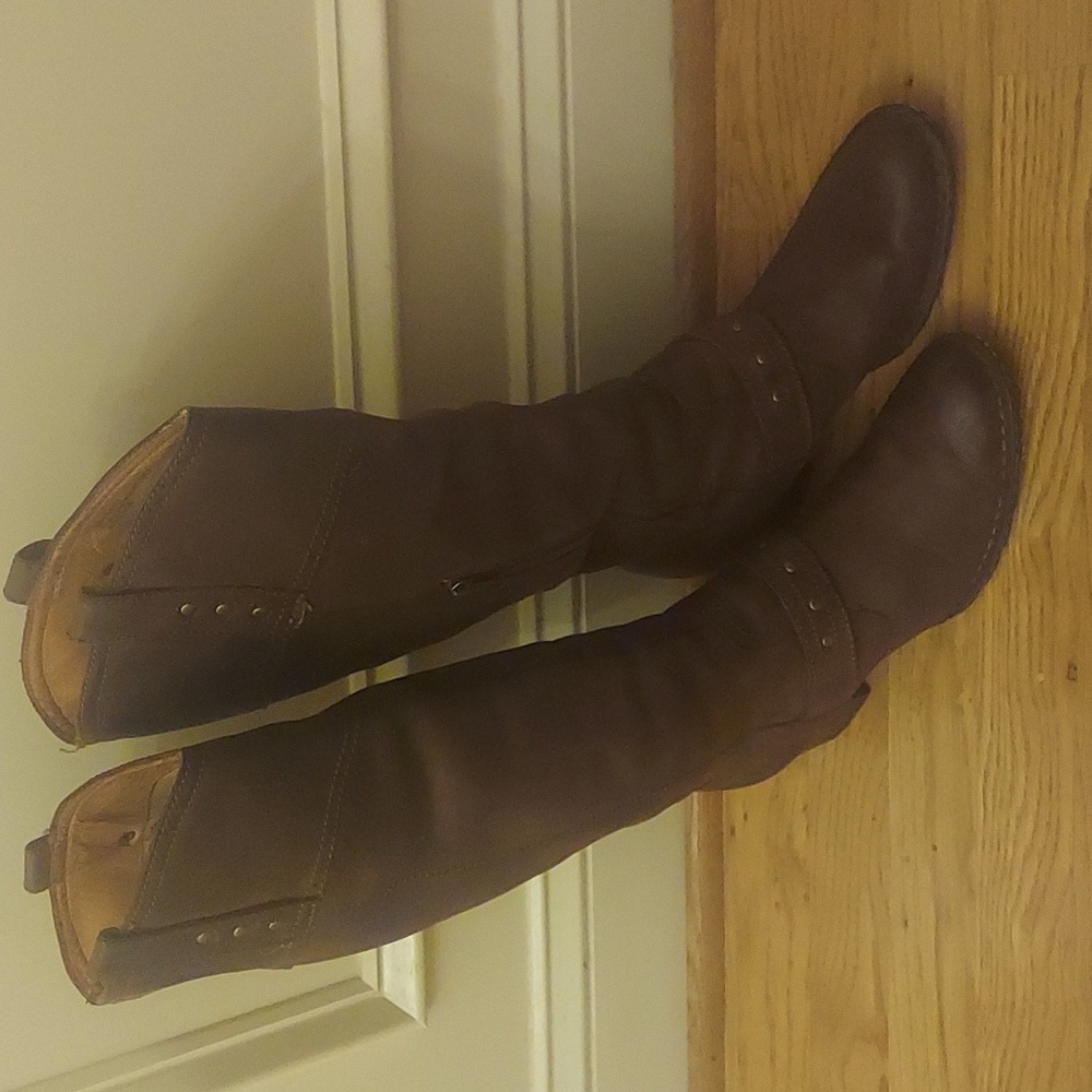 Women's Brown Knee-High Born Boots, Size 9